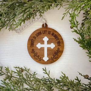 "Christ Is Born" Wood Ornaments