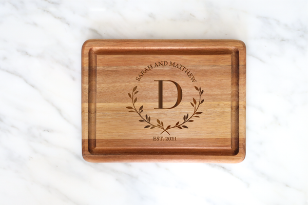 Personalized Engraved Acacia Cutting Board